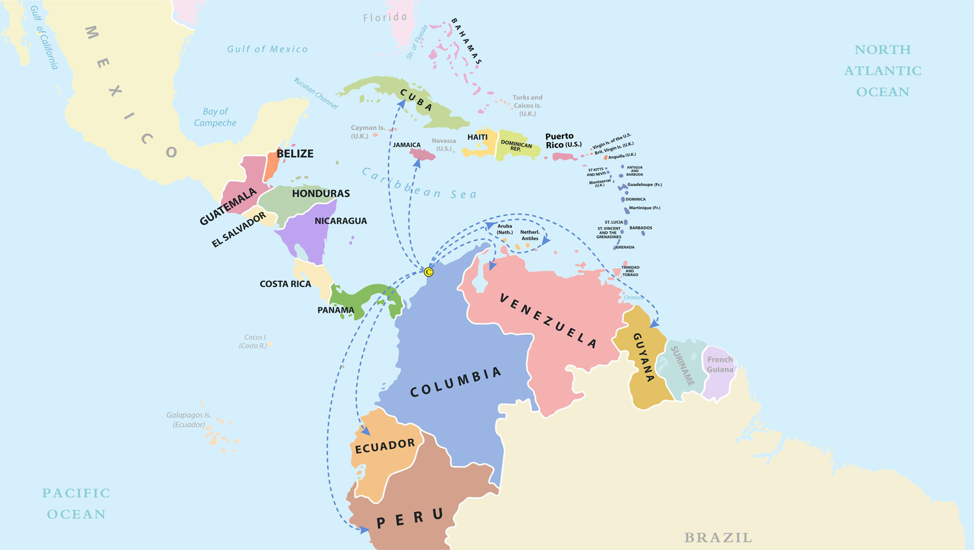 Mapa_Hubs_ConosurLLantas_Colombia